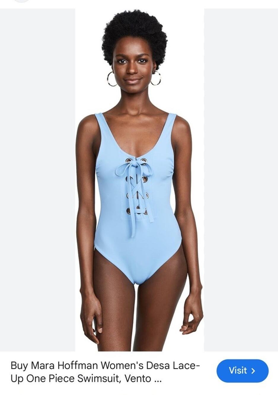 Mara Hoffman Lace Front One Piece Tank Bathing Suit XL Bodysuit